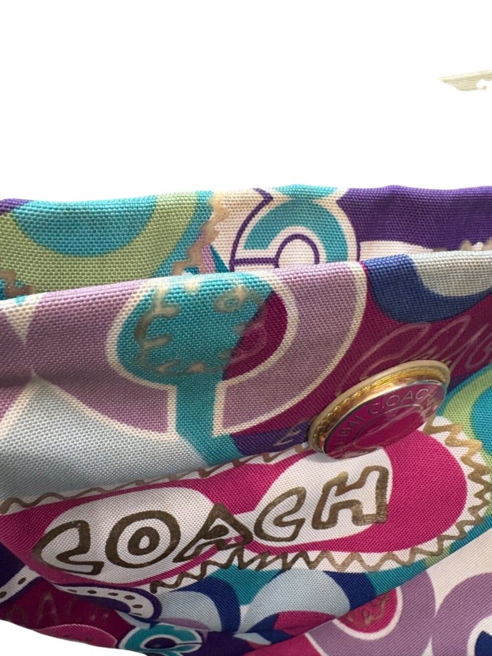 Coach Poppy Graffiti Y2K Crossbody Bag Colorful Op Art Shoulder Purse F19454 - Picture 14 of 16